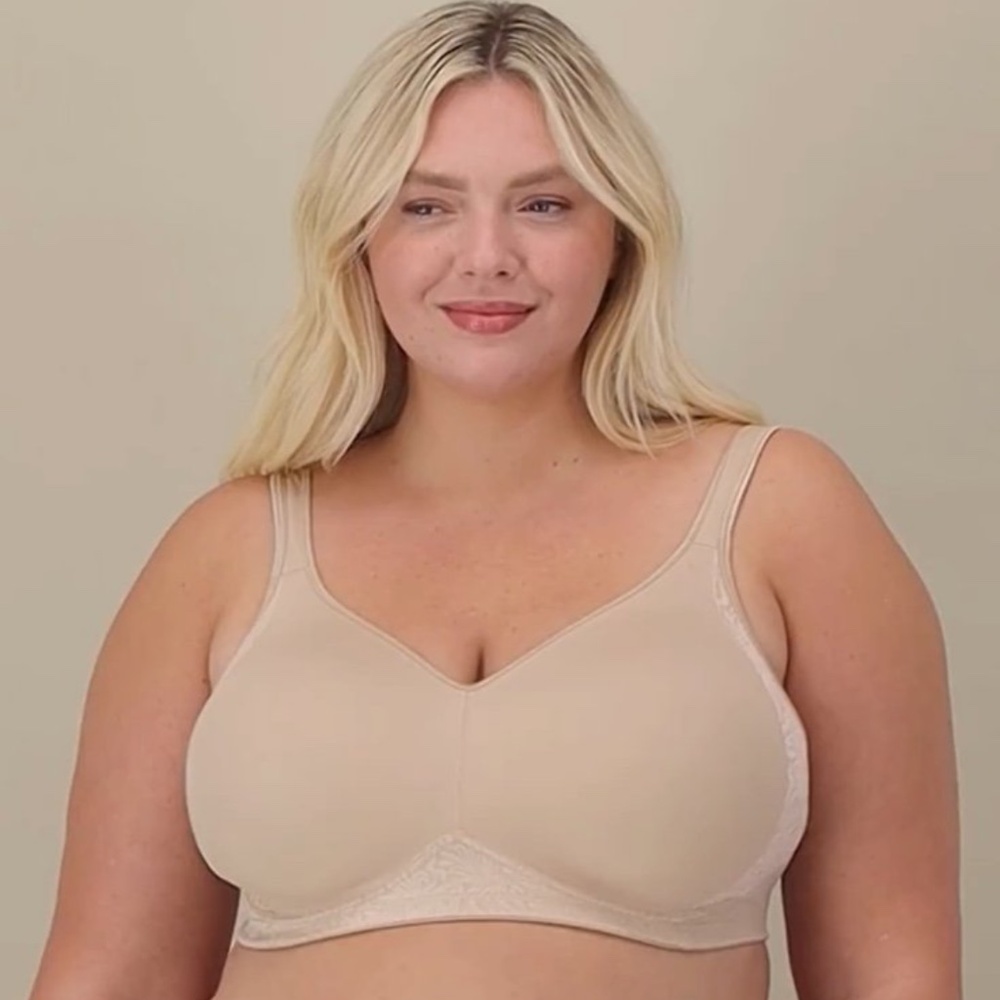 PLAYTEX 18 Hour Side & Back Smoothing Cool Comfort Bra~Size 38D~NUDE~NEW in pkg